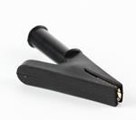 Затискач крокодила під тестерний щуп, банан 50 мм чорний