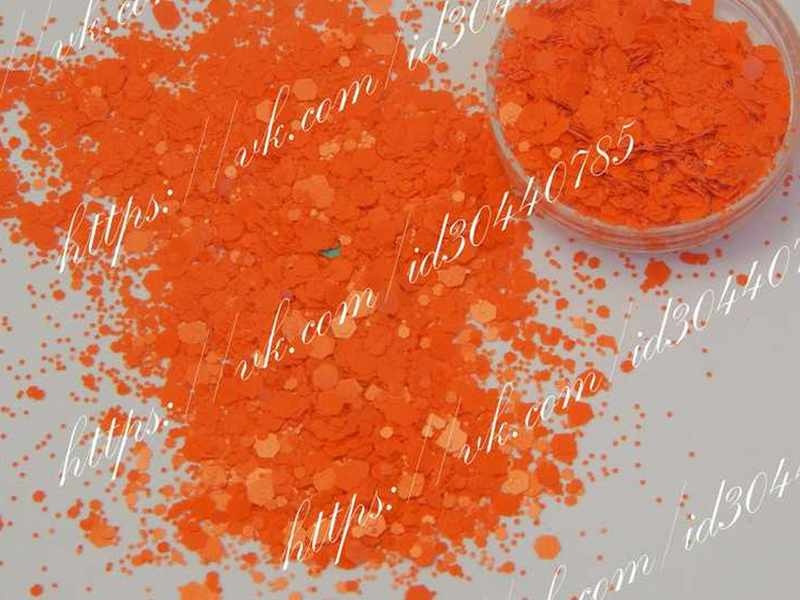 Камифубуки конфетті для дизайну нігтів - помаранчеві