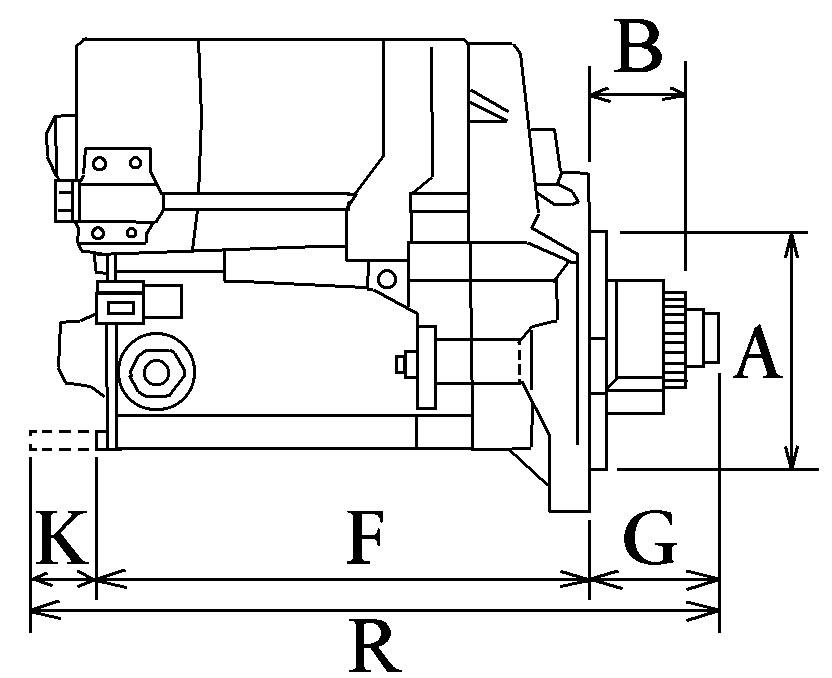 Стартер Джон дир John Deere 5575 650 670 750 770 850 870 900 955 970, Янмар 3TNE84 3TNA72, 15 зубов - фото 3 - id-p603646667