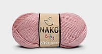 Nako BABY SUPER BEBE (Бейби cупер бебе) № 247 сухая роза ( Пряжа 100% акрил, нитки для вязания)