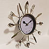 Настінний годинник кухонні "Ложки-вилки" Маленькі столові прилади (25 cм) Best Time, фото 2