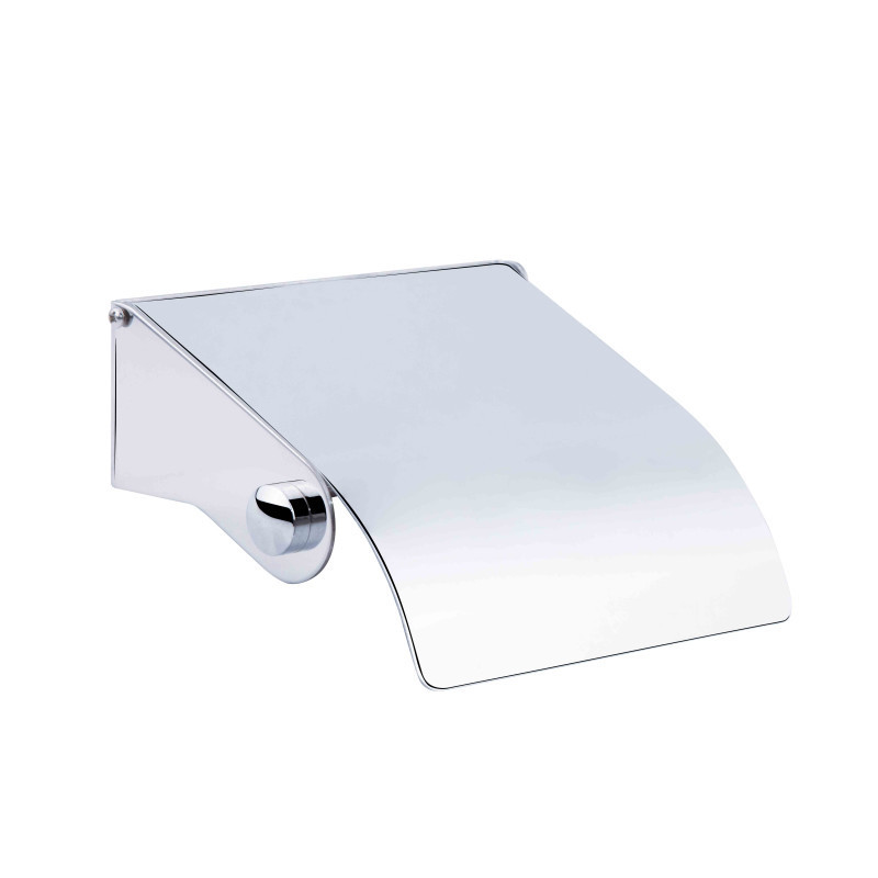 Тримач для туалетного паперу з кришкою Potato P303 хром, фото 1