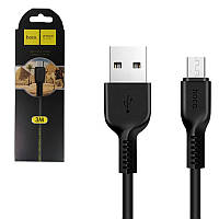 Кабель MicroUSB HOCO X20 черный 1м 2,4A