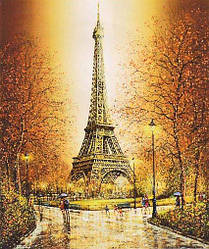Алмазна мозаїка 50х40 см — набір "Осінь у Парижі"
