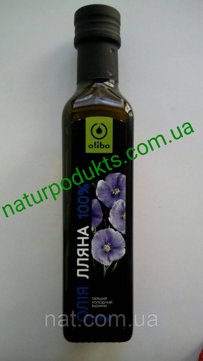 Олія лляна 100% сиродавлена ТМ "Eco Oliva" (воно ж Olibo, Rich oil), 250 мл - фото 1 - id-p66672149