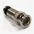 Роз'єм (штекер) BNC під кабель RG-59 компресійний, латунь