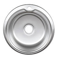 Кухонная мойка Platinum 510 Polish 0,8 мм полированная круглая