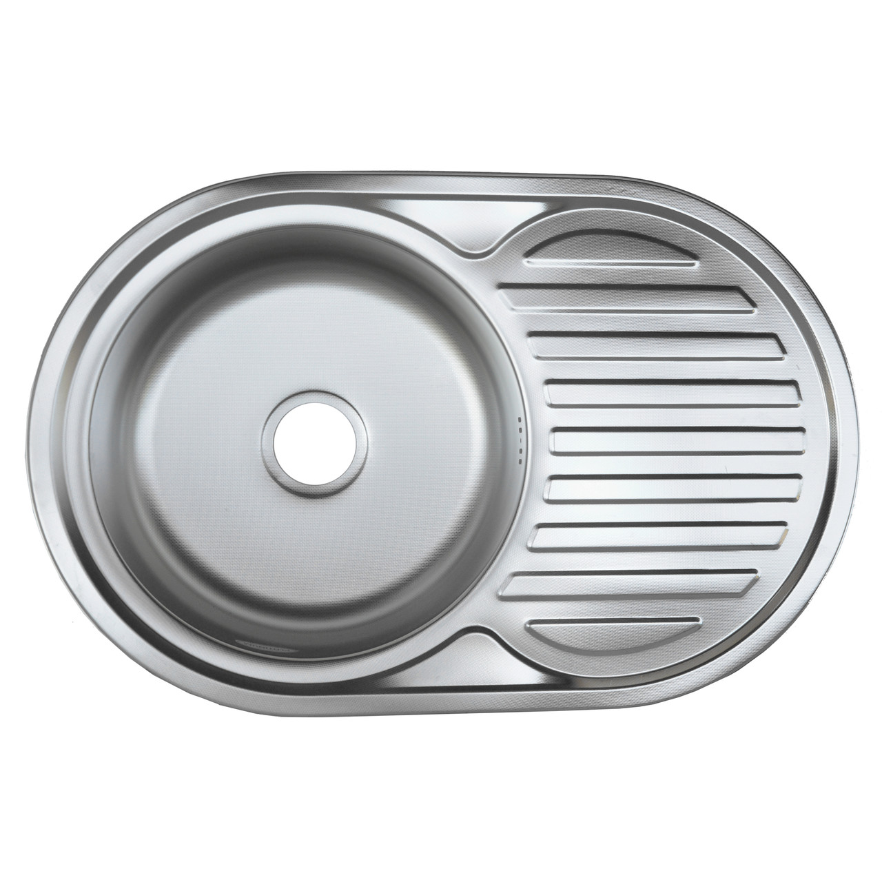Овальна кухонна мийка Platinum 7750 Decor 0,8 мм