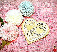 Подставка для Обручальных Колец Сердце 12 см Деревянная Свадебная сердечко підставка для весільних обручок
