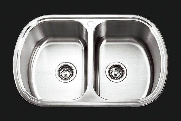 Мийка кухонна з двома чашами Platinum 7749D Decor 0,8 мм