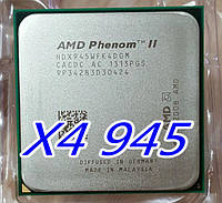 МОЩНЫЙ ТОПОВЫЙ Процессор AMD SAM3, Am2+ на 4 ЯДРА- PHENOM II X4 945 95W !!! ( 4 по 3.0 Ghz каждое ) am3, SAM2+