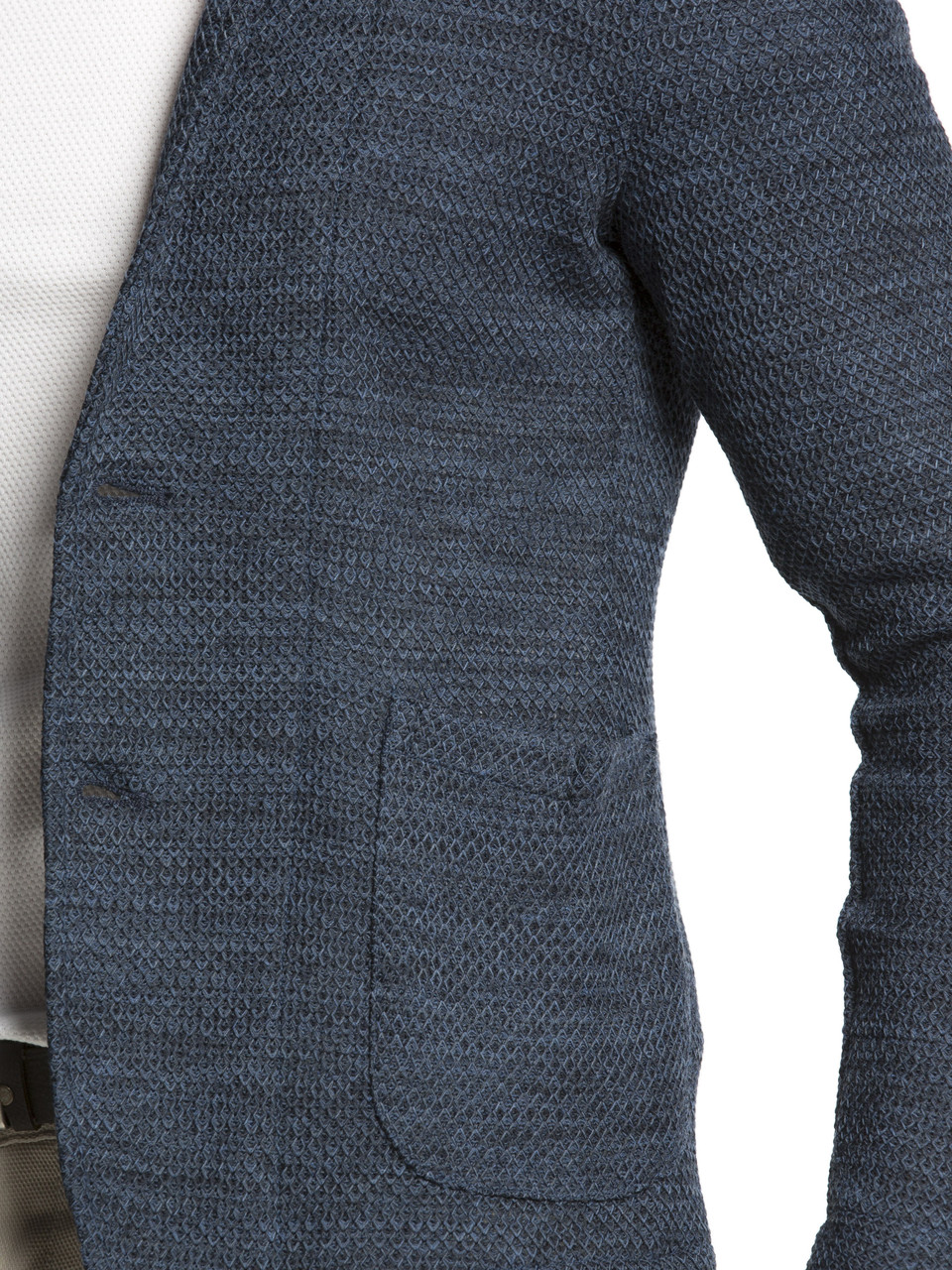 Серый мужской пиджак LC Waikiki / ЛС Вайкики с накладными карманами - фото 2 - id-p934160531
