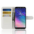 Чехол-книжка Litchie Wallet для Samsung A605 Galaxy A6 Plus 2018 Белый, фото 3