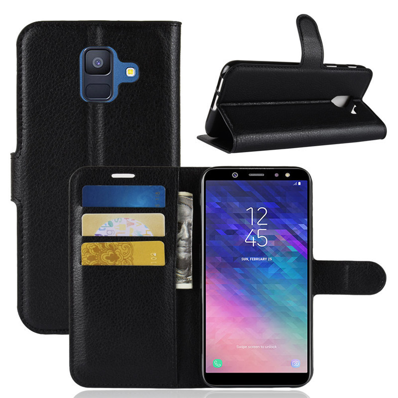 Чохол-книжка Litchie Wallet для Samsung A600 Galaxy A6 2018 Чорний