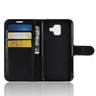 Чохол-книжка Litchie Wallet для Samsung A600 Galaxy A6 2018 Чорний, фото 4
