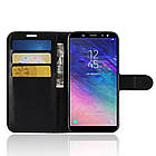 Чохол-книжка Litchie Wallet для Samsung A600 Galaxy A6 2018 Чорний, фото 3