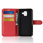 Чохол-книжка Litchie Wallet для Samsung A600 Galaxy A6 2018 Червоний, фото 4