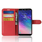 Чохол-книжка Litchie Wallet для Samsung A600 Galaxy A6 2018 Червоний, фото 3