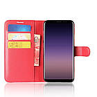 Чохол-книжка Litchie Wallet для Samsung A530 Galaxy A8 2018 Червоний, фото 3