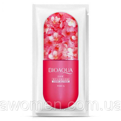 Нічна гелева маска для обличчя з вишнею BIOAQUA Cherry Jelly Mask 8g