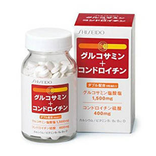 Shiseido глюкозамін 1500 мг + хондроїтин 400 мг + вітаміни + кальцій, 270 таб на 30 днів