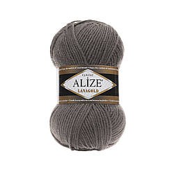 Пряжа для ручного в'язання Alize LANAGOLD (Алізе лана голд) 348 темно-сірий
