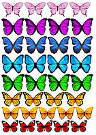Вафельная картинка "Бабочки" 3