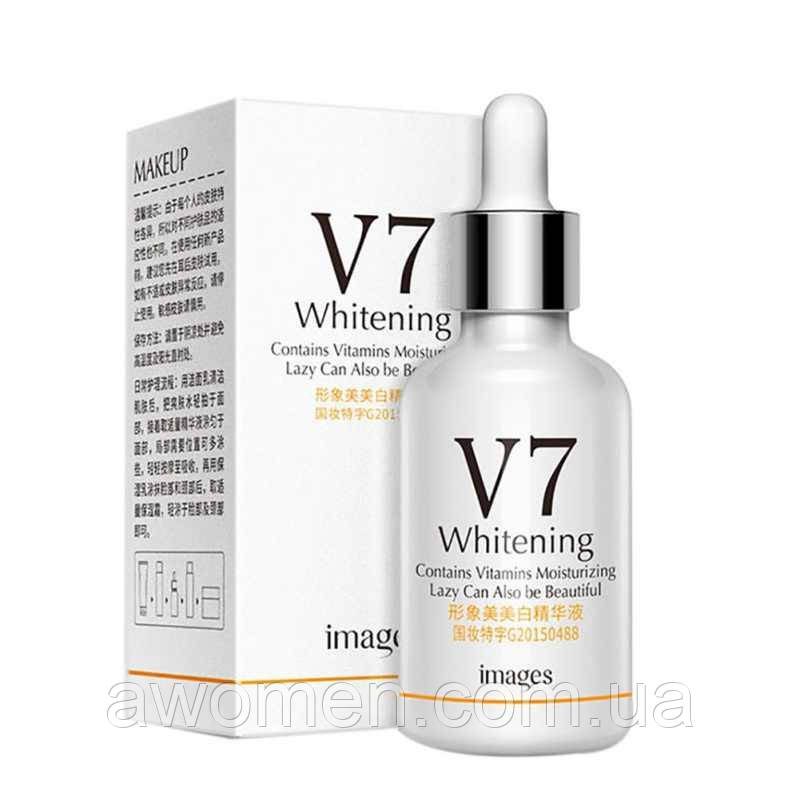 Вітамінна сироватка Images для освітлення і сяйва шкіри V7 whitening 15 мл.