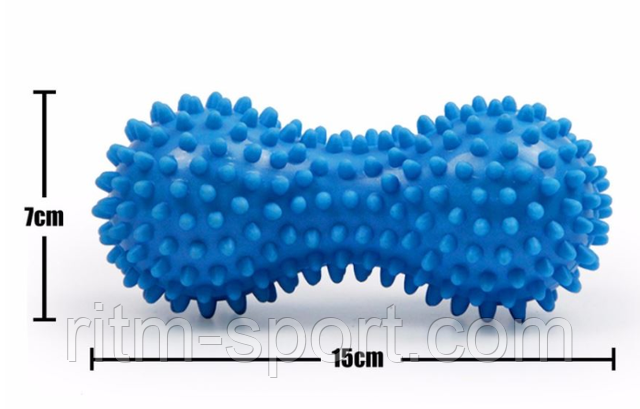 подвійний масажний м'яч з шипами має форму арахісу