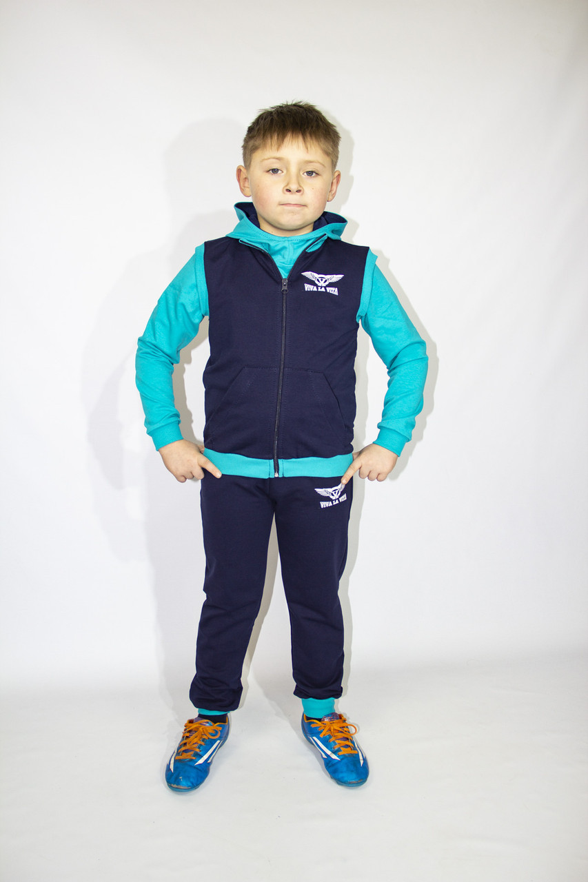 Костюм Детский на Мальчика Спортивный Трикотажный Возраст от 7 до 10 ...