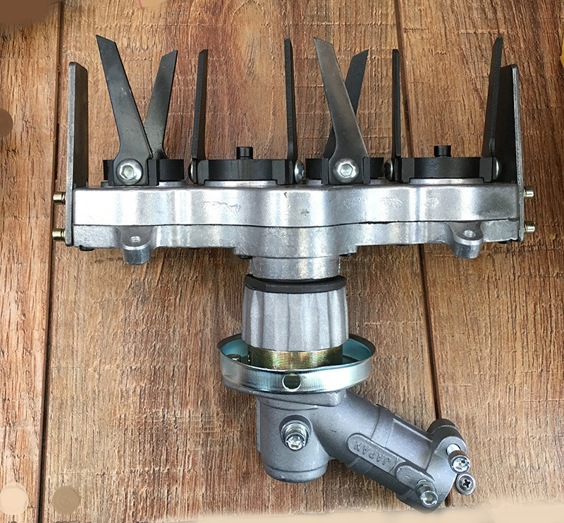 Насадка для мотокоси розпушувач ґрунту з редуктором (вал 9 шліц на 26 мм), фото 1