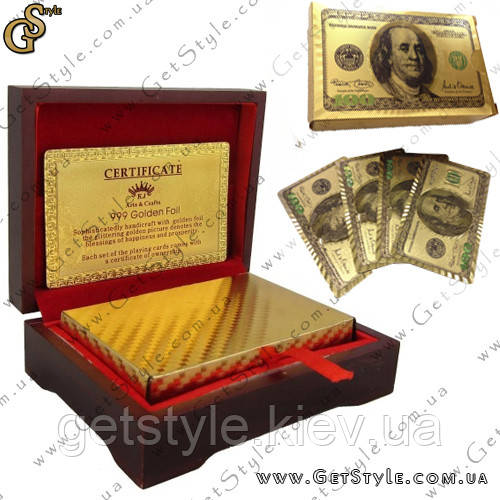 Позолочені гральні карти - "Gold Cards" з сертифікатом