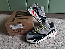 Чоловічі кросівки Adidas Yeezy Boost 700 Wave Runner Solid/Grey/White/Black сірий білий, фото 3