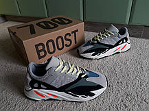 Чоловічі кросівки Adidas Yeezy Boost 700 Wave Runner Solid/Grey/White/Black сірий білий, фото 5