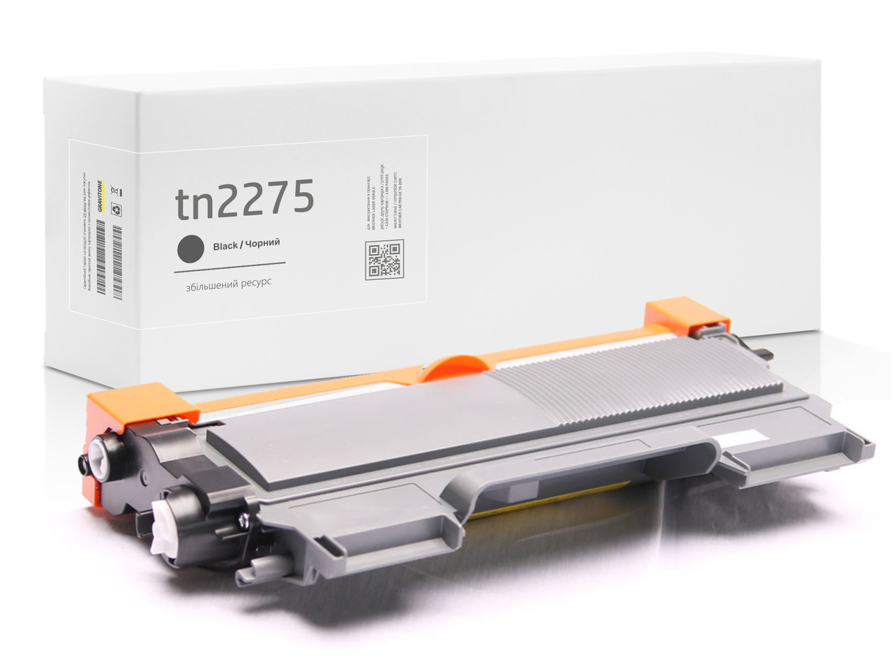 Сумісний Картридж Brother TN-2275 (TN2275) , чорний, ресурс (2.600 стор.), аналог від Gravitone, фото 1