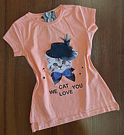Футболка для дівчинки Blueland 1736 110 см Оранжевий