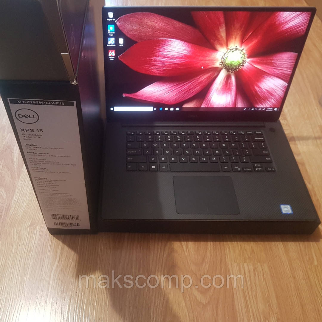 Dell XPS 9570 15'6 4K touch i7 8750H Nvidia 1050Ti 4Gb, 16Gb DDR4, 512Gb m.2 ssd