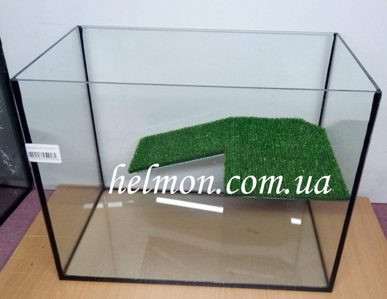 Акваріум для черепахи з містком 40*25*30, 30 л