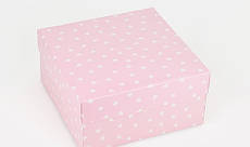 Коробка мега "Рожева з серцями"
