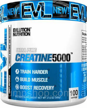 Креатин моногідрат Evlution Nutrition Creatine 5000 500 г, фото 1