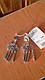 Оригінальні срібні сережки-підвіски, фото 5