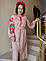 Сукня жіноча ,довга , рожеве з вишивкою , домотканная тканина, фото 3