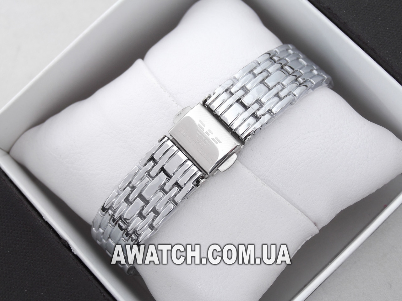 Женские кварцевые наручные часы Emporio Armani C32-1 / Емпорио Армани на металлическом браслете серебристого цвета - фото 3 - id-p934697528