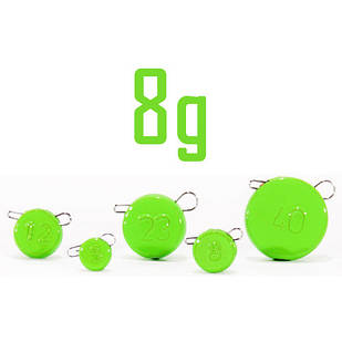 Вантаж "Ексцентрик" 8 г салатовий люмінесцентний (5 шт.) Дніпро-Свинець