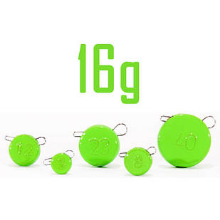 Вантаж "Ексцентрик" 16 г салатовий люмінесцентний (5 шт.) Дніпро-Свинець