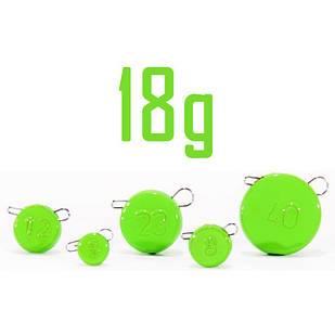 Вантаж "Ексцентрик" 18 г салатовий люмінесцентний (5 шт.) Дніпро-Свинець