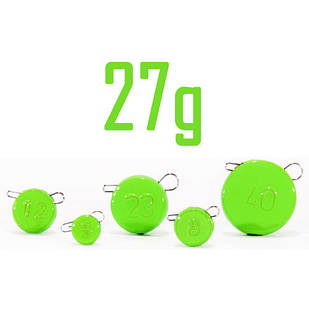 Вантаж "Ексцентрик" 27 г салатовий люмінесцентний (5 шт.) Дніпро-Свинець