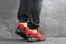 Модні чоловічі кросівки Adidas Yung,замшеві,червоні, фото 3