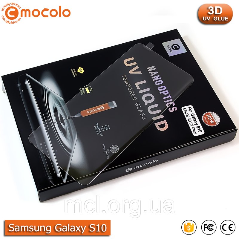 Захисне скло Mocolo Samsung Galaxy S10 Nano Optics UV Liquid Tempered Glass 3D (Clear)