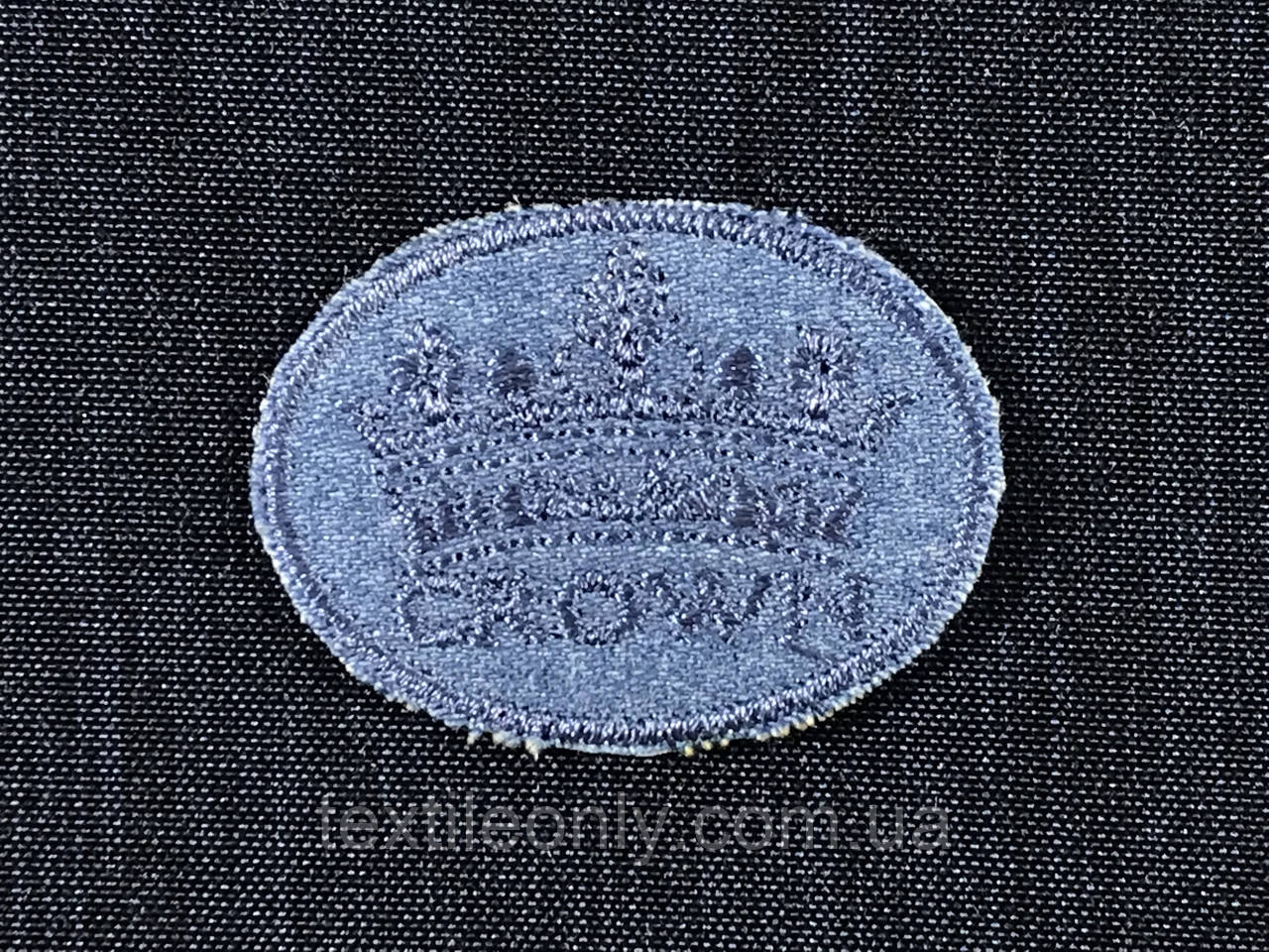 Нашивка Корона джинс 45х33 мм